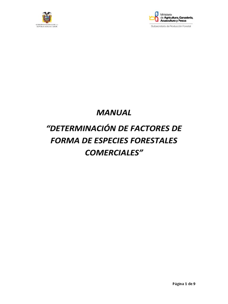 Factores de Forma en Especies Forestales | PDF | Los bosques | Medición