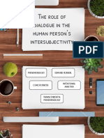 The Role of Dialogue in The Human Person's Intersubjectivity