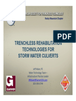 TRENCHLESS REHABILITATION TECHNOLOGIES FOR STORM WATER CULVERTS