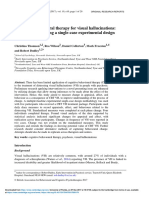 Cognitive Behavioural Therapy For Visual Hallucinations: An Investigation Using A Single-Case Experimental Design