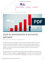 ¿Qué Es Exactamente La Economía Aplicada