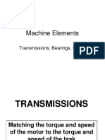 Machine Elements: Transmissions, Bearings, Shafts