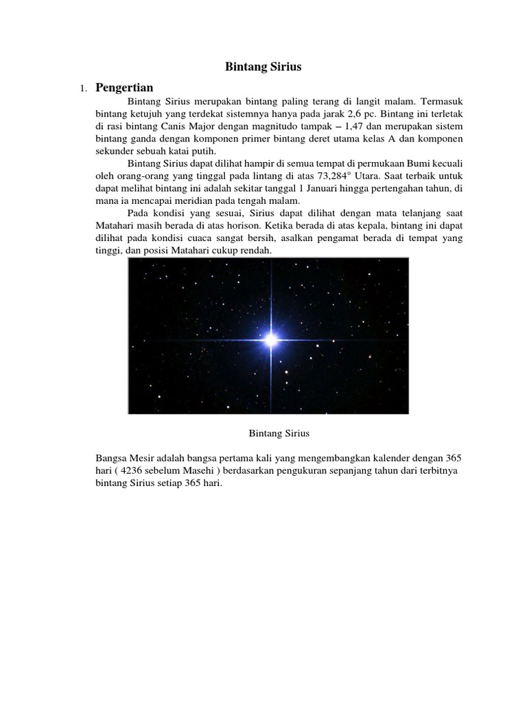 Bintang Sirius | PDF