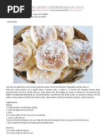 Pães de Leite Condensado e Coco - Quitutes Da Andréa