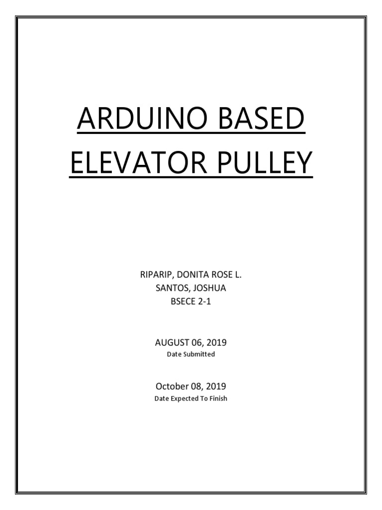 Arduino Based Elevator Pulley | PDF | Electric Motor | Switch