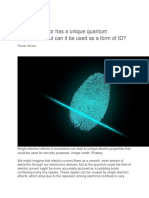 Every Transistor Has A Unique Quantum Fingerprint - Butcanitbeusedasaformofid?