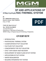 Development and Applications of Photovoltaic-Thermal System: Mr. Abhijith Gopal K.K