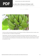 Biomassa de Banana Verde é Nutritivo e Bastante Saudável