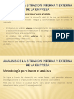 Analisis de La Situacion Interna y Externa de La Empresa