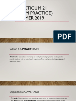 Practicum 21 (Farm Practice) SUMMER 2019
