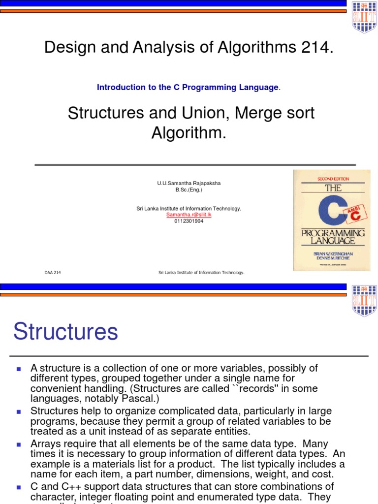 C Programming: Structs & Unions | PDF | C (Programming Language) | Notation
