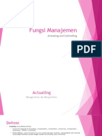 Fungsi Manajemen: Actuating and Controlling