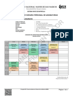 Reporte Alumno Horario Asignaturas