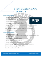 Clueset For Guesstimate Round-1