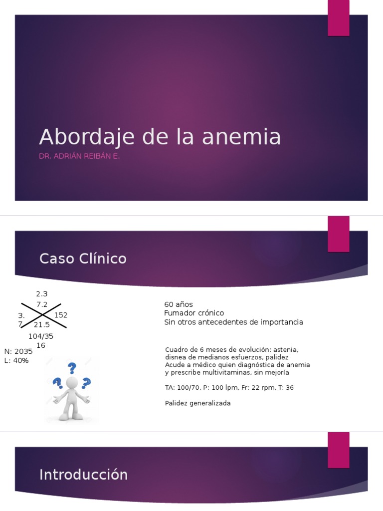 Abordaje De La Anemia Pdf Anemia Tejido Biología