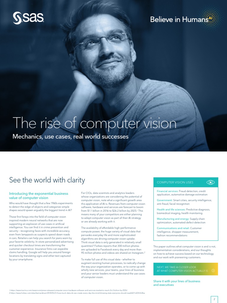 The Rise of Computer Vision 110626 | PDF | Computer Vision | Sas (Software)