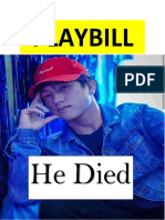 Playbill: He Died