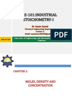 Che-101:Industrial Stoichometry-I: University of Engineering and Information Technology, Lahore Pakistan