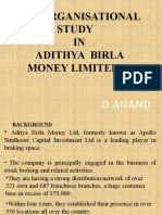 Organisational Study IN Adithya Birla Money Limited: D.Anand