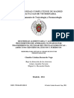 Seguridad Alimentaria Y Alimentos Procedentes de Animales Clonados Por Transferencia Nuclear de Células Somáticas Aspectos Científicos, Éticos Y Jurídicos