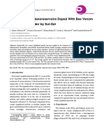 Titanium Oxide Nanoreservoirs Doped With Bee Venom Lyophilized Powder by Sol-Gel