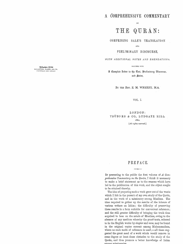 Comprehensive Commentary Vol. I, PDF, Muhammad