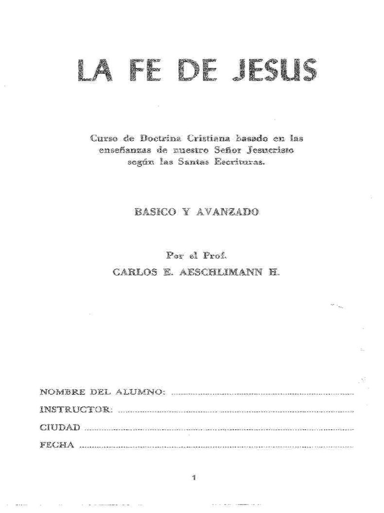 La Fe de Jesus PDF