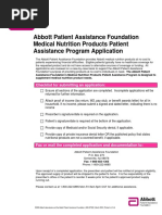 Abbott Patient Assistance Foundation Medical Nutrition Products Patient Assistance Program Application