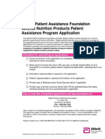 Abbott Patient Assistance Foundation Medical Nutrition Products Patient Assistance Program Application