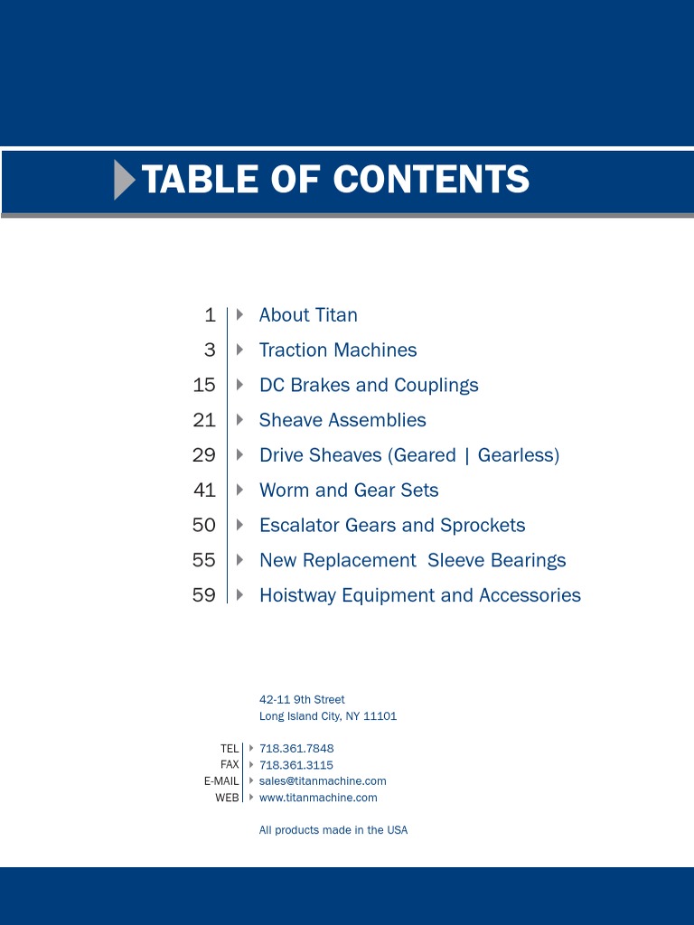 Titan Traction Machines Overview | PDF | Bearing (Mechanical) | Machines