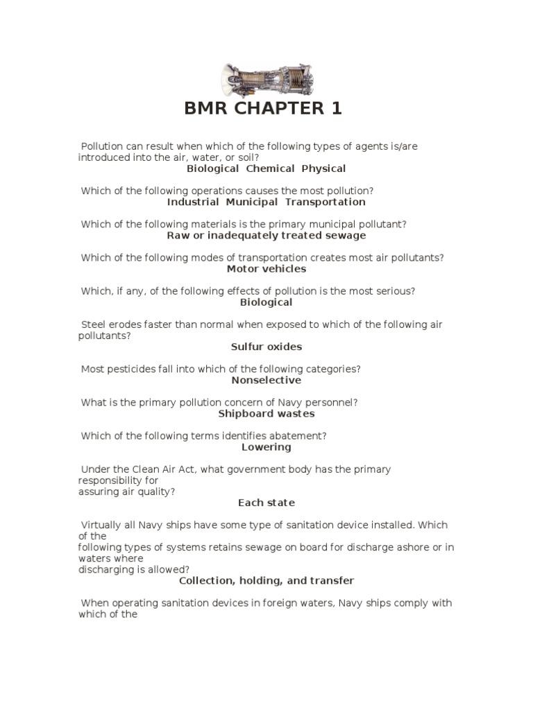 Navy Bmr Questions And Answers