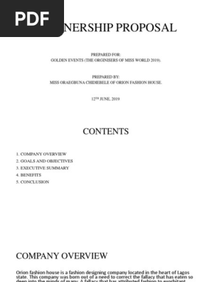 Partnership Proposal