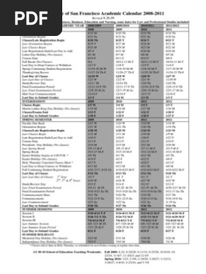 USF Academic Calendar 2008-2011 | PDF | Academic Term | Observances