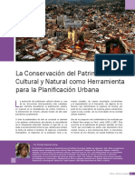 La Conservacion Del Patrimonio Cultural y Natural PDF