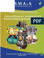 Guía de Educación Ambiental en La Gestión Integral de Residuos Sólidos