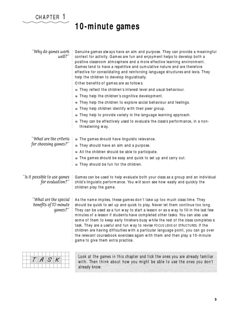 10 Minute - Games | PDF | Word | Vocabulary