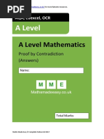 A1 Proof by Contradiction Answer