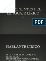 Tarea Componentes Del Lenguaje Lirico