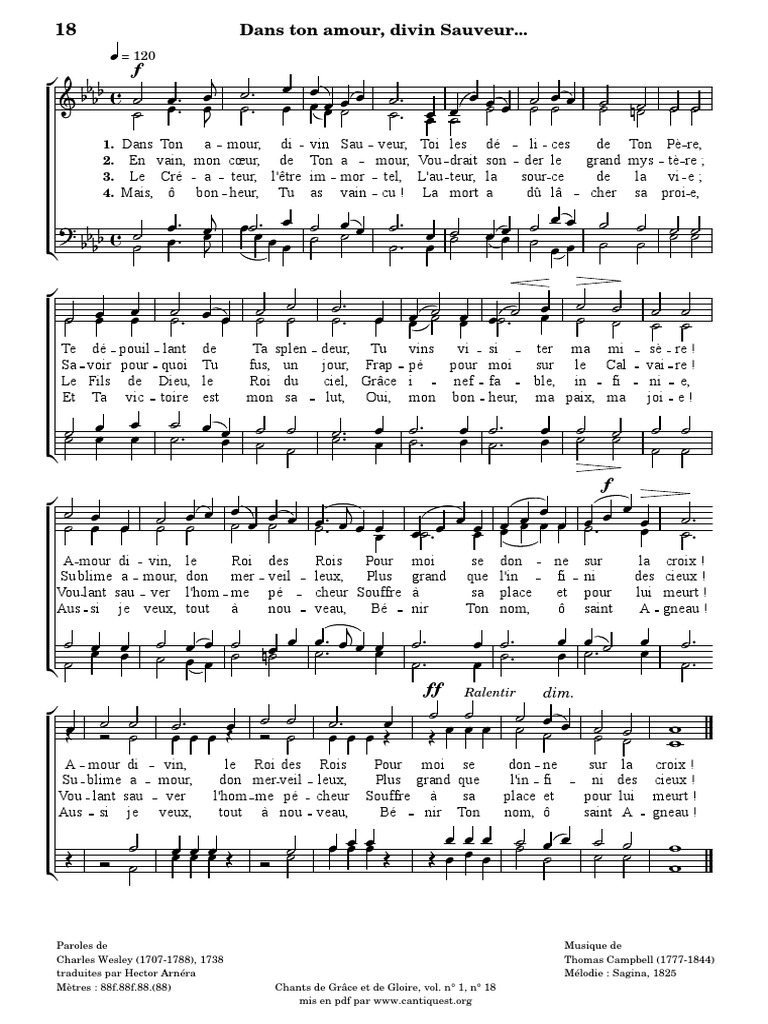 à L Image De Ton Amour Partition Chant Dans Ton Amour Divin Sauveur A4 | PDF