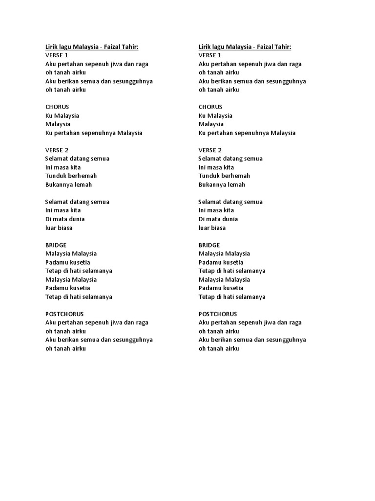 Lirik Lagu Patriotik Pdf
