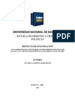 Universidad Nacional de Barranca: Escuela de Derecho Y Ciencias Politicas