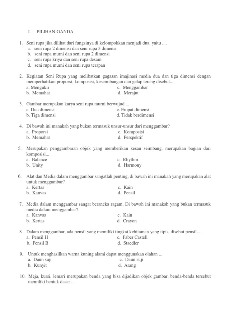 Soal Uts Kelas 7 Pdf