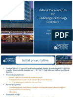 Patient Presentation For Radiology-Pathology Correlate: Iris Lin, MS4 August 11, 2017