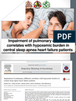 Impairment of Pulmonary Diffusion Correlates With Hypoxemic Burden in Central Sleep Apnea Heart Failure Patients