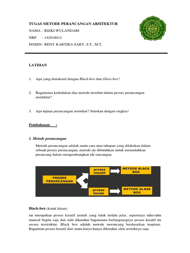 Metode Perancangan Arsitektur: Black-Box & Glass-Box | PDF | Seni