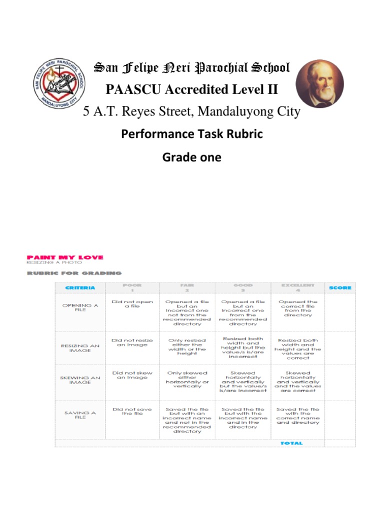 San Felipe Neri Parochial School PAASCU Accredited Level II PDF