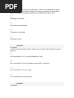 Quiz Psicologia Educativa