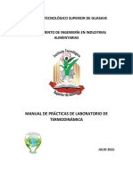 2015 Manual de Practicas de Laboratorio de TERMODINAMICA Completo
