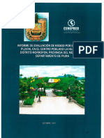 4137 - Informe de Evaluacion de Riesgo Por Inundacion Pluvial en El Centro Poblado La Huaquilla Distrito Morropon Provincia Del Morropon Departamento de Piur PDF