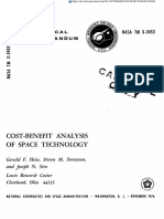 Cost-Benefit Analysis of Space Technology: Nasa Technical Memorandum